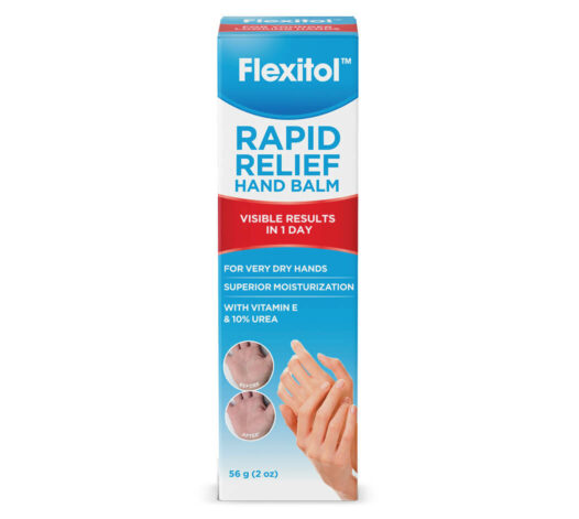 flexitol rapid relief hand balm front of carton